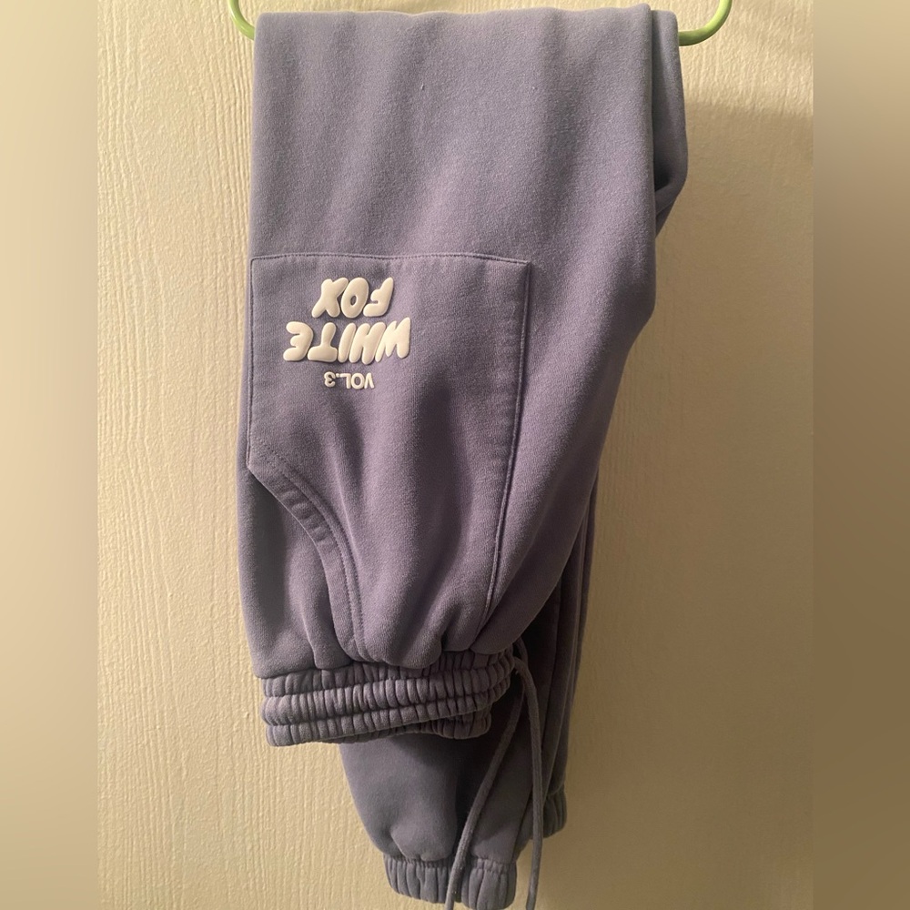 White Fox Blue Sweatpants